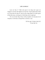 chính sách quản lý lao động nước ngoài của singapore và bài học kinh nghiệm cho việt nam