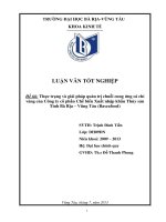 Thực trạng và giải pháp quản trị chuỗi cung ứng cá chỉ vàng của Công ty cổ phần Chế biến Xuất nhập khẩu Thủy sản Tỉnh Bà Rịa – Vũng Tàu (Baseafood)