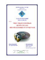 Thực trạng xâm phạm quyền tác giả đối với sách điện tử ở việt nam