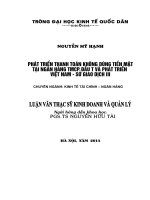 phát triển thanh toán không dùng tiền mặt hàng tmcp đầu tư và phát triển việt nam sở giao dịch III