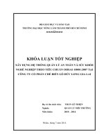 Xây dựng hệ thống quản lý an toàn và sức khỏe nghề nghiệp theo tiêu chuẩn OHSAS 18001 2007 tại công ty cổ phần chế biến gỗ đức long gia lai