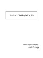 Academic writing in english