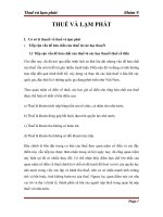 Tiểu luận môn phân tích chính sách thuế  : Thuế và lạm phát