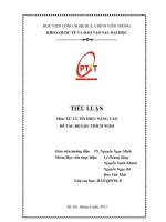 TIỂU LUẬN MÔN : XỬ LÝ TÍN HIỆU NÂNG CAO Mô phỏng ứng dụng mạch lọc thích nghi