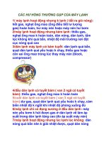 CÁC hư HỎNG THƯỜNG gặp của máy LẠNH