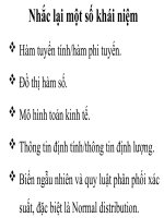 Chương mở đầu: Một Số khái niệm Kinh Tế Lượng