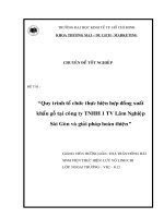 đề tài tốt nghiệp quy trình tổ chức thực hiện hợp đồng xuất khẩu gỗ tại công ty TNHH MTV Lâm Nghiệp Sài Gòn và giải pháp hoàn thiện