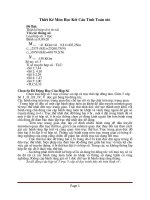 thiết kế môn học kết cấu tính toán ô tô