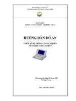 hướng dẫn đồ án hệ thống cung cấp điện xí nghiệp