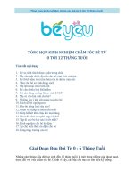 Kinh nghiệm chăm sóc trẻ nhỏ từ 0 tới 12 tháng tuổi