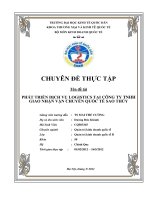 phát triển dịch vụ logistics tại công ty tnhh giao nhận vận chuyển quốc tế sao thủy