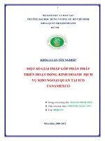 một số giải pháp góp phần phát triển hoạt động kinh doanh dịch vụ kho ngoại tại icd tanamexco