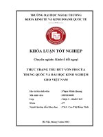 thực trạng thu hút vốn fdi của trung quốc và bài học kinh nghiệm cho việt nam