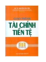 Giáo trình môn tài chính tiền tệ