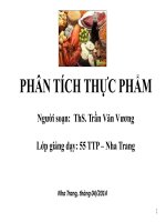 bài giảng Phân tích thực phẩm