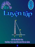 Bài 8 hình học Tổng hợp các trường hợp đồng dạnh của tam giác vuông