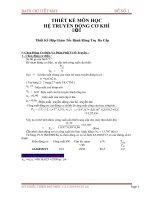 Đồ án Trạm dẫn động băng tải  Bánh Răng Trụ  Ba Cấp