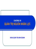 QUẢN TRỊ NGUỒN NHÂN LỰC  CHƯƠNG VII (NGÀNH QUẢN TRỊ KINH DOANH)