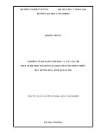 Nghiên cứu đa dạng sinh học và các dịch vụ hệ sinh thái rừng ở khu bảo tồn thiên nhiên bắc hướng hóa tỉnh quảng trị