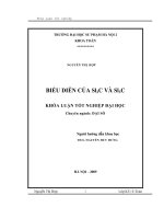 Biểu diễn của Sl2C và Sl3C khóa luận tốt nghiệp