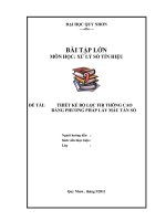 Bài tập lớn môn xử lý tín hiệu số