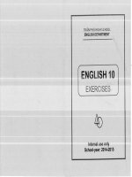 bài tập tiếng anh lớp 10 - thpt trần phú
