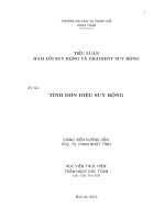Tiểu luận Hàm lồi suy rộng và gradient suy rộng Tính đơn điệu suy rộng