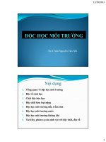 bài giảng Độc học môi trường đại học nha trang