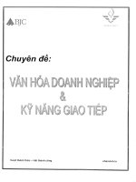 Văn hóa doanh nghiệp và kỹ năng giao tiếp