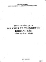 Địa chất và tài nguyên khoáng sản tỉnh Quảng Bình