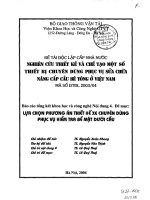 Lựa chọn phương án thiết kế xe chuyên dụng phục vụ kiểm tra bề mặt dưới cầu