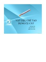 Vật liệu chế tạo dụng cụ cắt