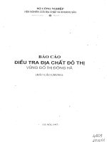 Điều tra địa chất đô thị vùng đô thị Đông Hà