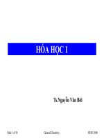 Bài giảng hóa 1   ts nguyễn văn bời