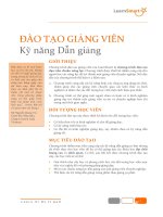 Đào tạo giảng viên kỹ năng dẫn giảng (giáo án hay)