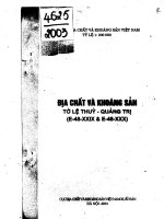 Địa chất và khoáng sản Tờ Lệ Thủy Quảng Trị