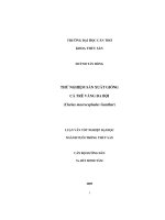 Thử nghiệm sản xuất cá trê vàng (clarias macroephalus gunther, 1864)