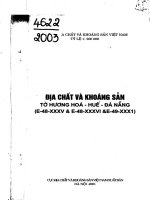 Địa chất và khoáng sản Tờ Hương Hóa Huế Đà Nẵng