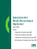 Bài thuyết trình quản lý dự án nhà ở mức phí, khu vực chung và hiệp hội nhà ở