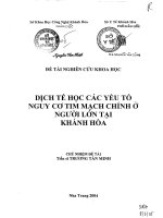 Dịch tễ học các yếu tố nguy cơ tim mạch chính ở người lớn tại Khánh Hòa