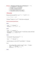 phương trình tiếp tuyến