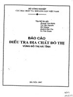 Điều tra địa chất đô thị vùng đô thị Hà Tĩnh