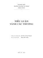 TIỂU LUẬN VÀNH CÁC THƯƠNG