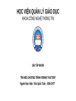 SLIDE TÌM HIỂU CHƯƠNG TRÌNH FORMAT FACTORY