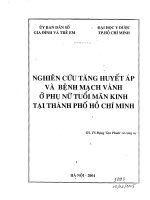 Nghiên cứu tăng huyết áp và bệnh mạch vành ở phụ nữ tuổi mãn kinh tại thành phố Hồ Chí Minh