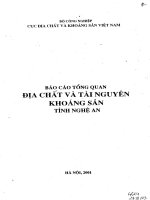 Địa chất và tài nguyên khoán sản tỉnh Nghệ An
