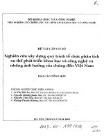 Nghiên cứu xây dựng quy trình tổ chức phân tích khu thế phát triển khoa học và công nghệ và những ảnh hưởng của chúng đến Việt Nam