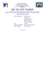 Đề tài   thiết kế mô hình hệ thống phanh ABS cho xe du lịch