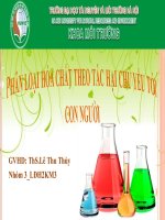 Phân loại hóa chất theo tác hại chủ yếu tới con người