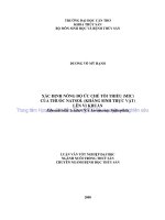Luận văn tốt nghiệp xác định nồng độ ức chế tối thiểu (mic) của thuốc natsol (kháng sinh thực vật) lên vi khuẩn